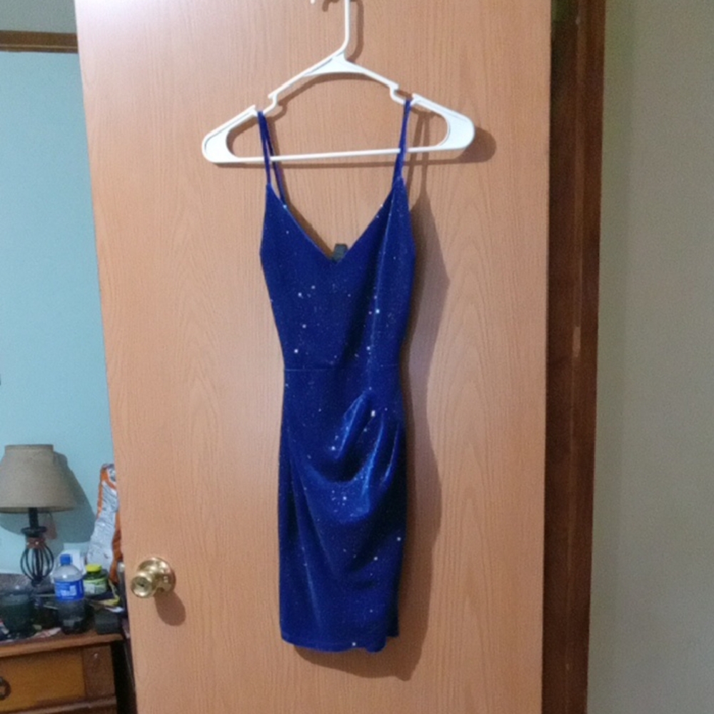 Elegant Sparkly Blue Windsor Homecoming Dress